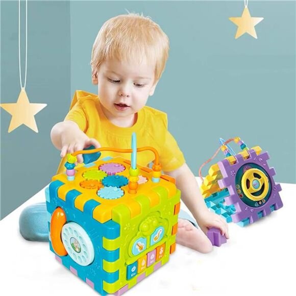 6-in-1 Learning Activity Center Play Square with Musical Toys, Educational Toys - Picture 6 of 7